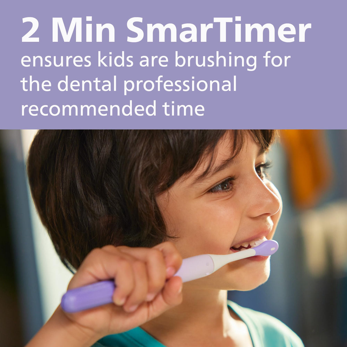 Philips One for Kids by Sonicare Toothbrush, Purple (HY1130/01)