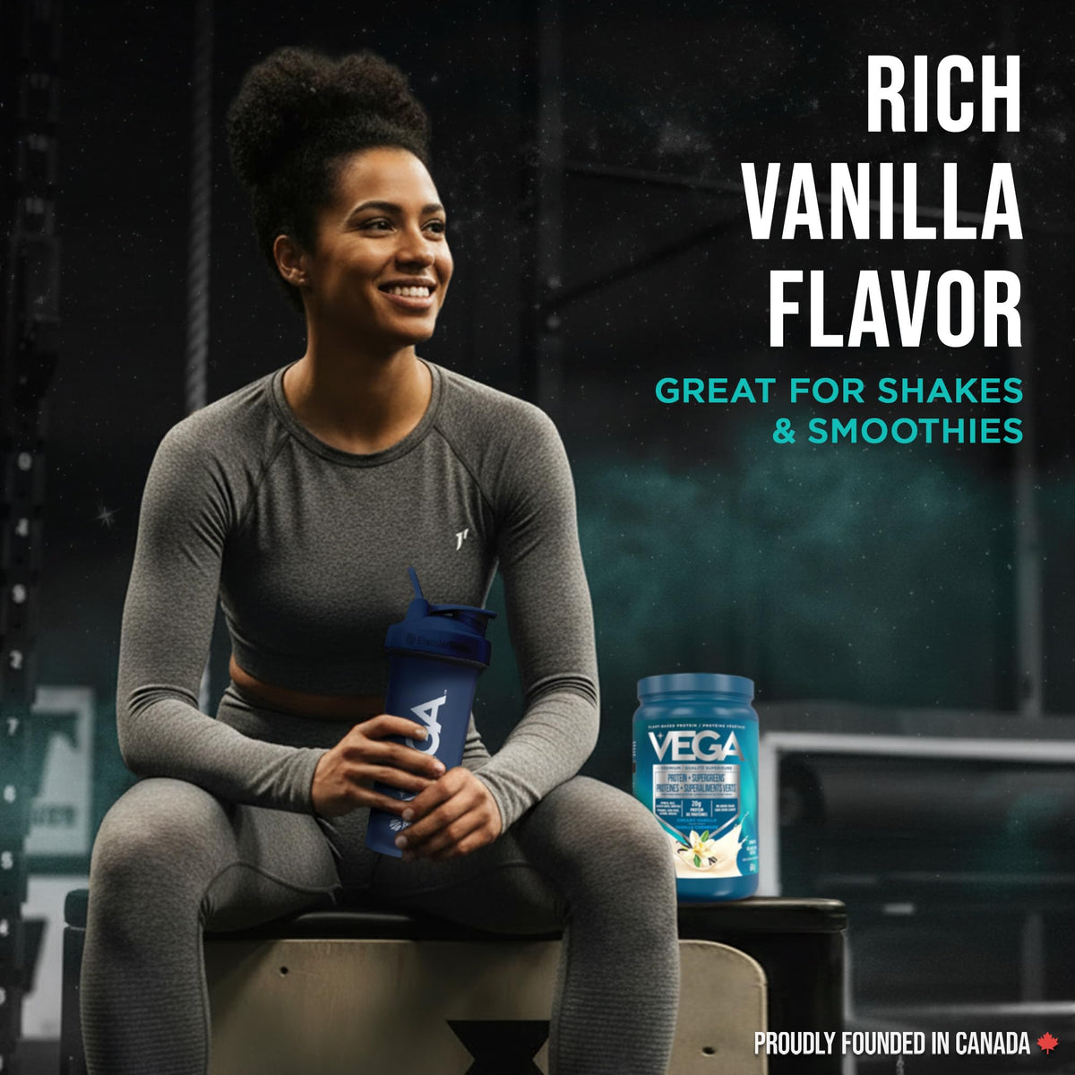 Vega Protein + Supergreens Plant-Based Protein, Vanilla, 614 g