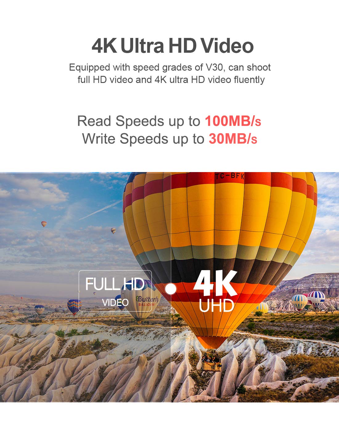 Netac 128GB Micro SD Card, SDXC UHS-I, U3, V30, A1, Class 10