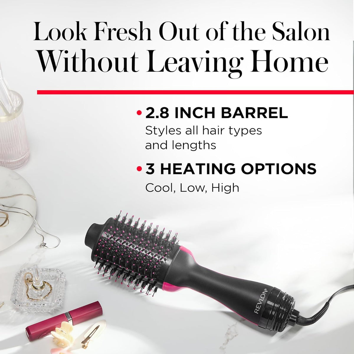 Revlon One-Step Volumizer Hot Air Brush RVDR5222F, Black