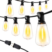 Lomotech Outdoor String Lights, 50Ft, Edison Bulbs, Warm White