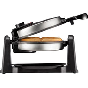 Chefman Rotating Belgian Waffle Maker, Stainless Steel/Black
