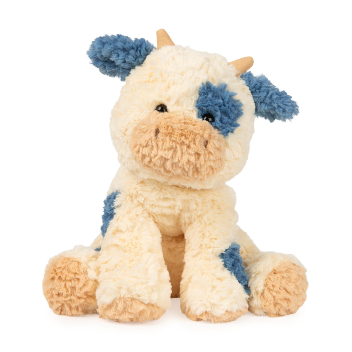 GUND Cozys Collection Cow Plush, Cream/Blue, 10"