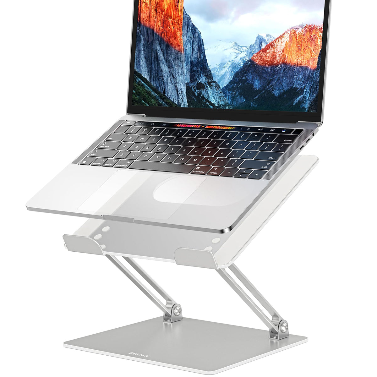 Besign LS10 Adjustable Laptop Stand for Desk, Silver, 10-14 in