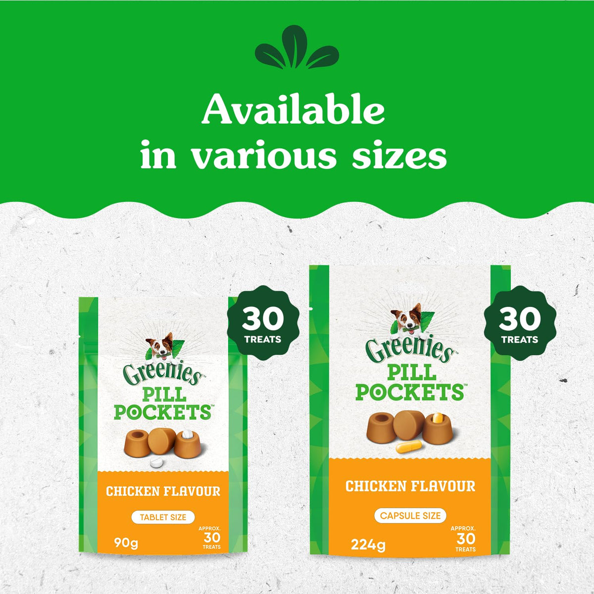 GREENIES Pill Pockets Dog Treats, Capsule Size, Chicken, 60 Count