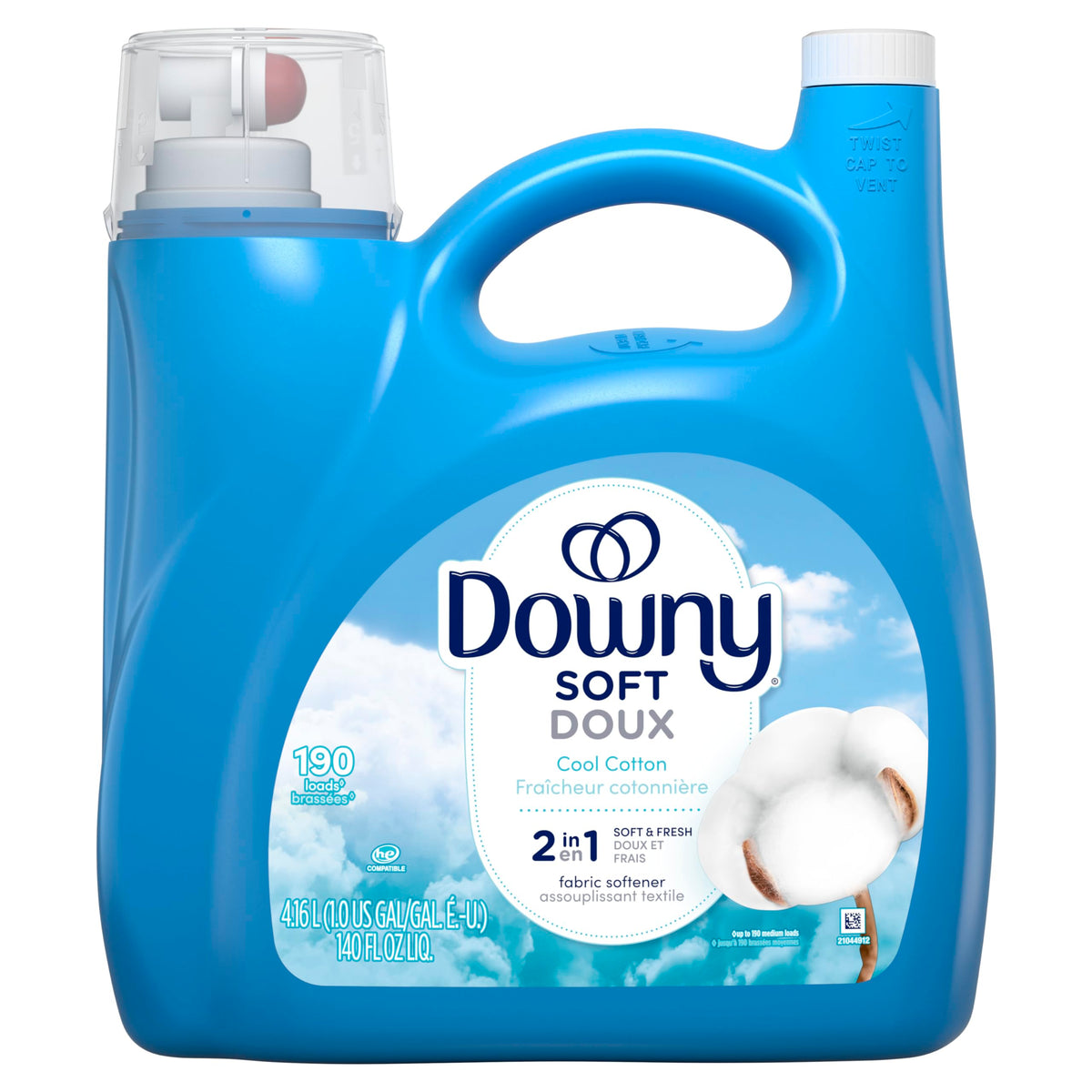 Downy Ultra Liquid Fabric Softener, Cool Cotton, 4.16L, 190 Loads