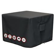 SHINESTAR Square Fire Pit Cover, 32" x 32" x 24", Black