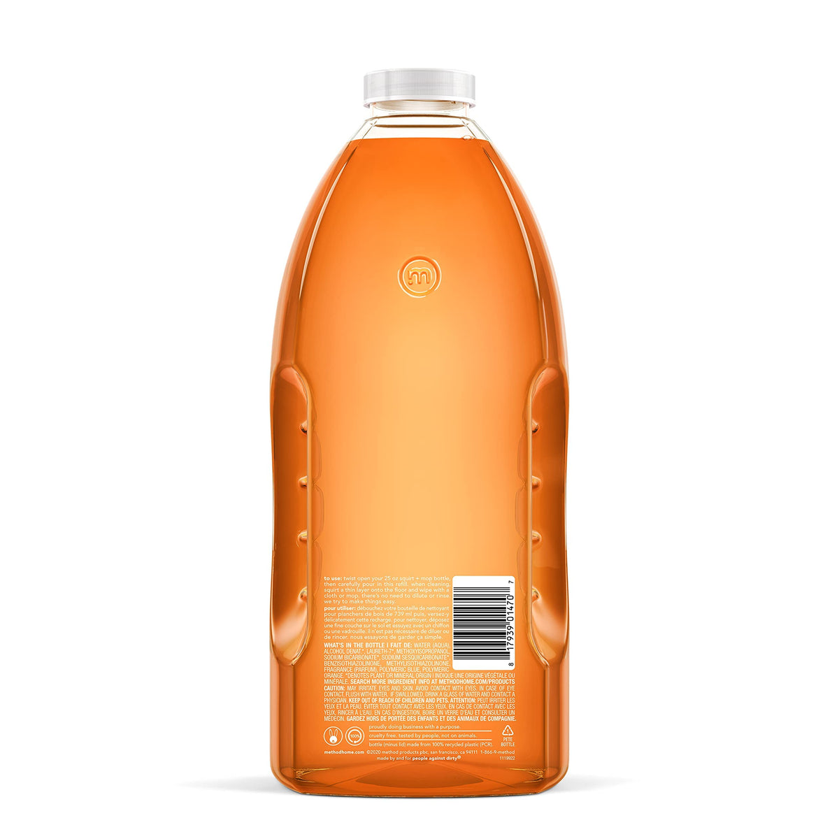 Method Hardwood Floor Cleaner Squirt + Mop Refill, Almond, 2 L