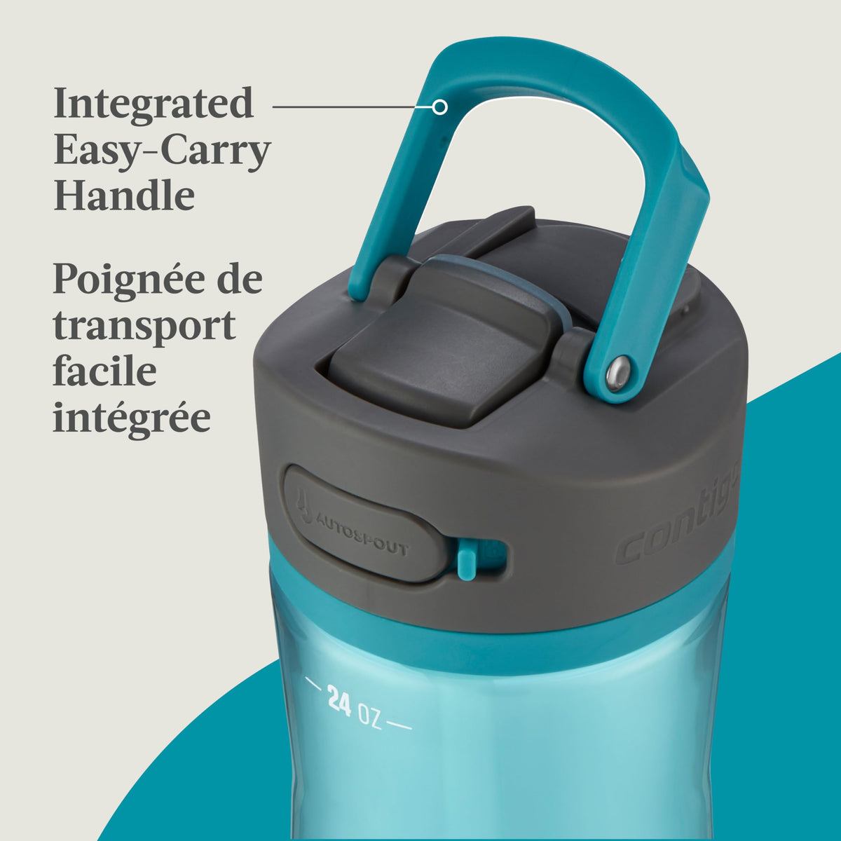 Contigo Ashland 2.0 Water Bottle with Straw, 24 oz, Juniper