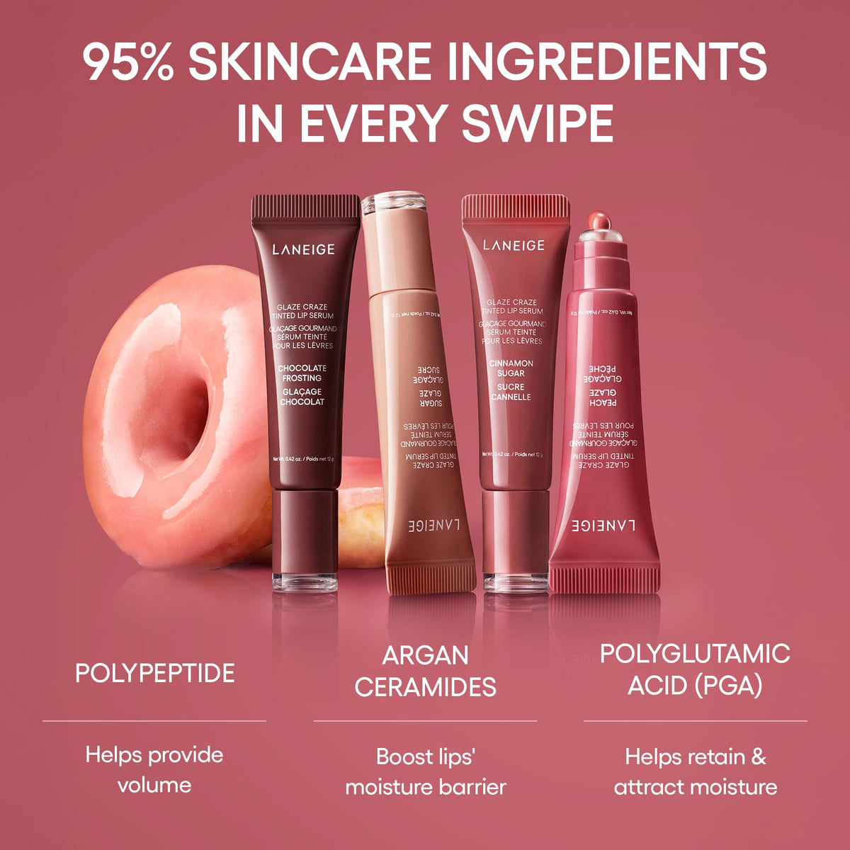 LANEIGE Glaze Craze Tinted Lip Serum, Chocolate Frosting