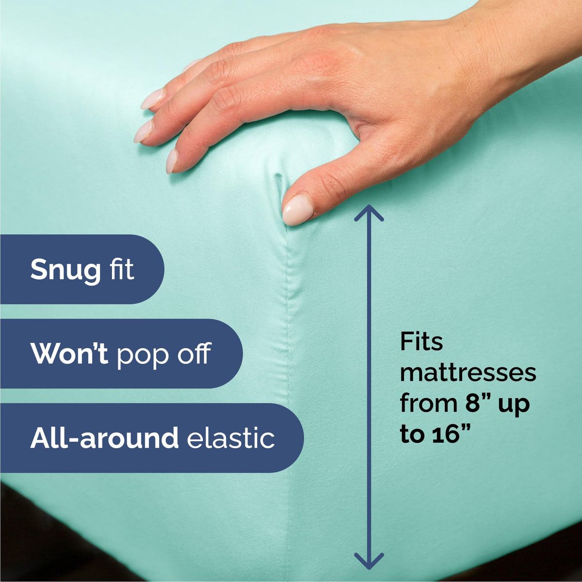 CGK Unlimited Brushed Microfibre Sheet Set, Queen, Spa Blue