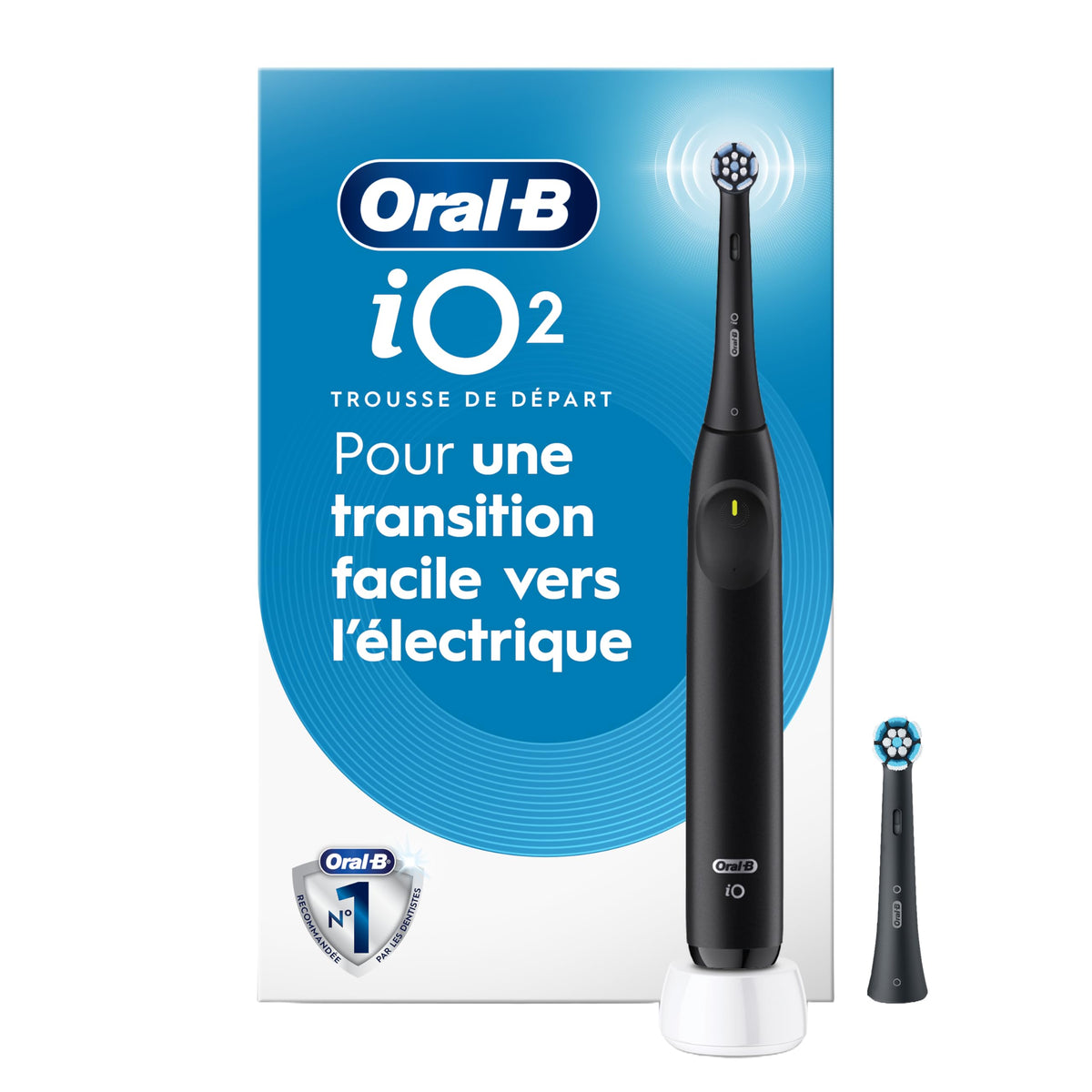 Oral-B iO2 Electric Toothbrush Starter Kit, Night Black, iO Series 2