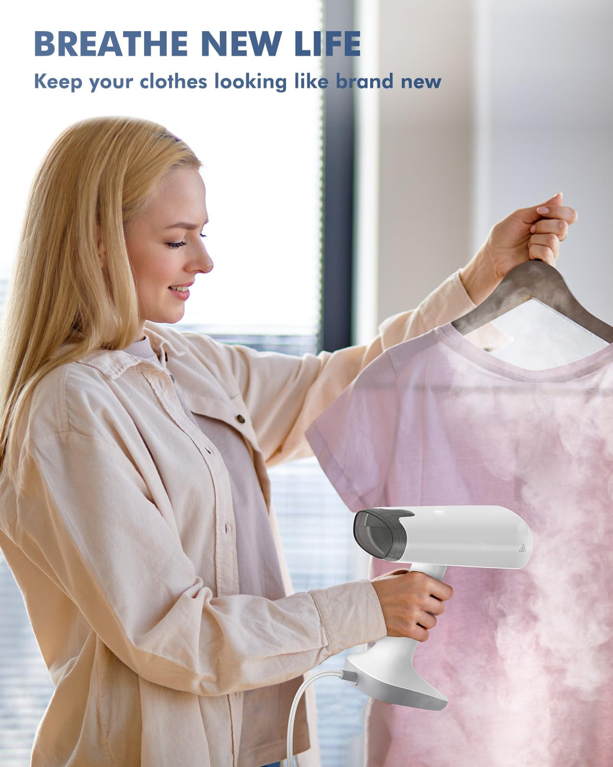 Beautural Dual Voltage Foldable Travel Clothes Steamer