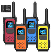 NXGKET Rechargeable Kids' Walkie Talkies, 22 Channels (4 Pack)