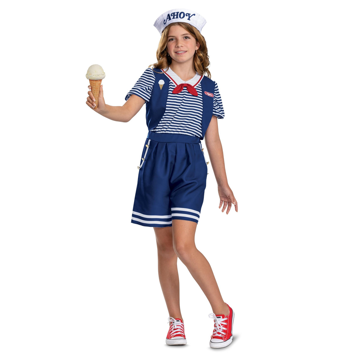 Robin Scoops Ahoy Stranger Things Costume with Hat, Kids (7-8)