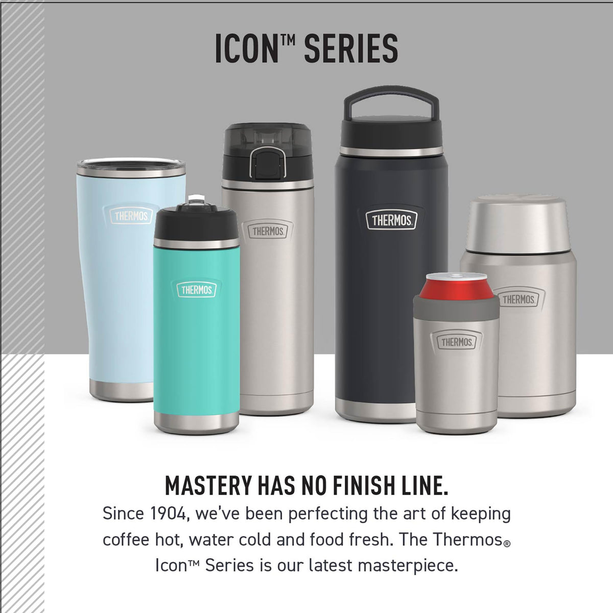 Thermos Icon Series Stainless Steel Vacuum Food Jar, 24 oz, Granite