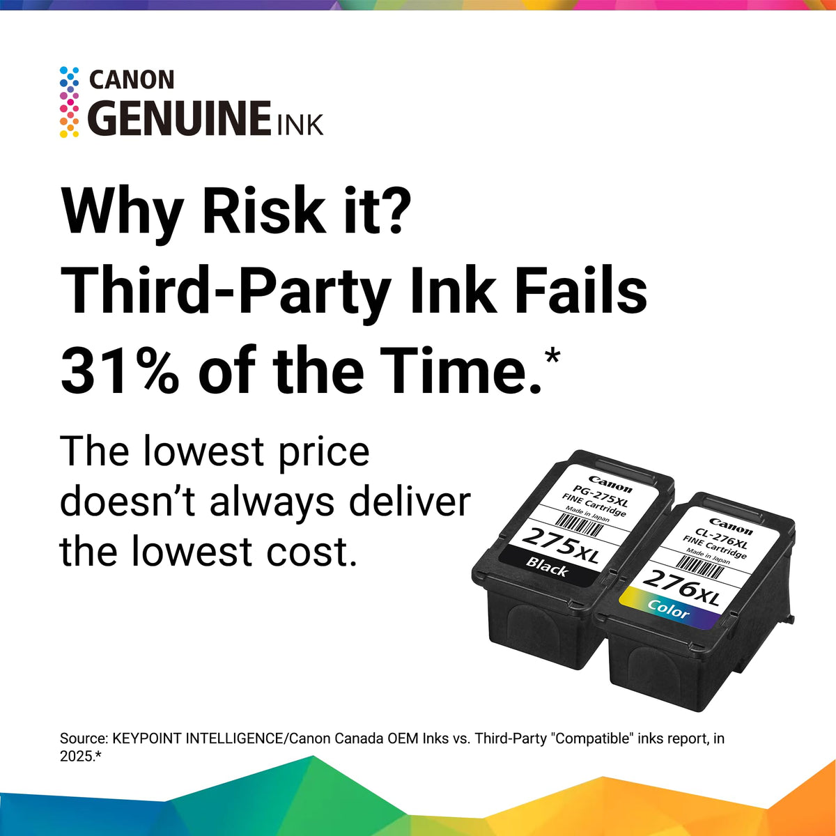 Canon PG-275 Black/CL-276 Colour Ink Cartridges, Value Pack (2 Count)