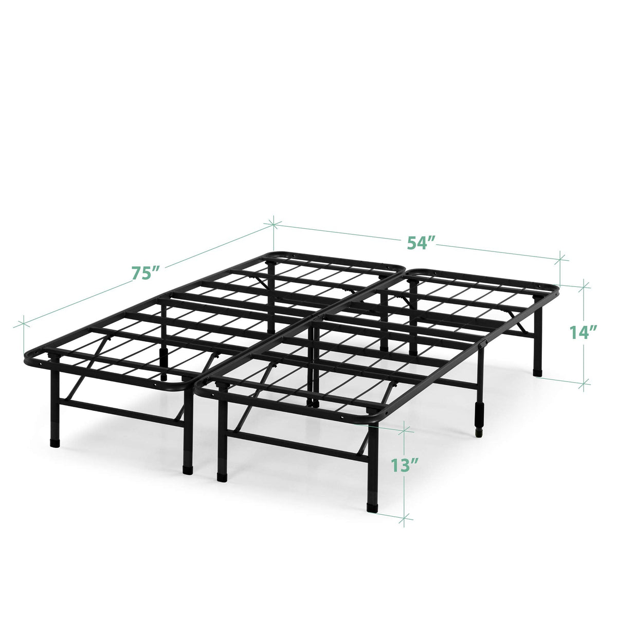 ZINUS SmartBase 14-Inch Metal Platform Bed Frame, Black, Full