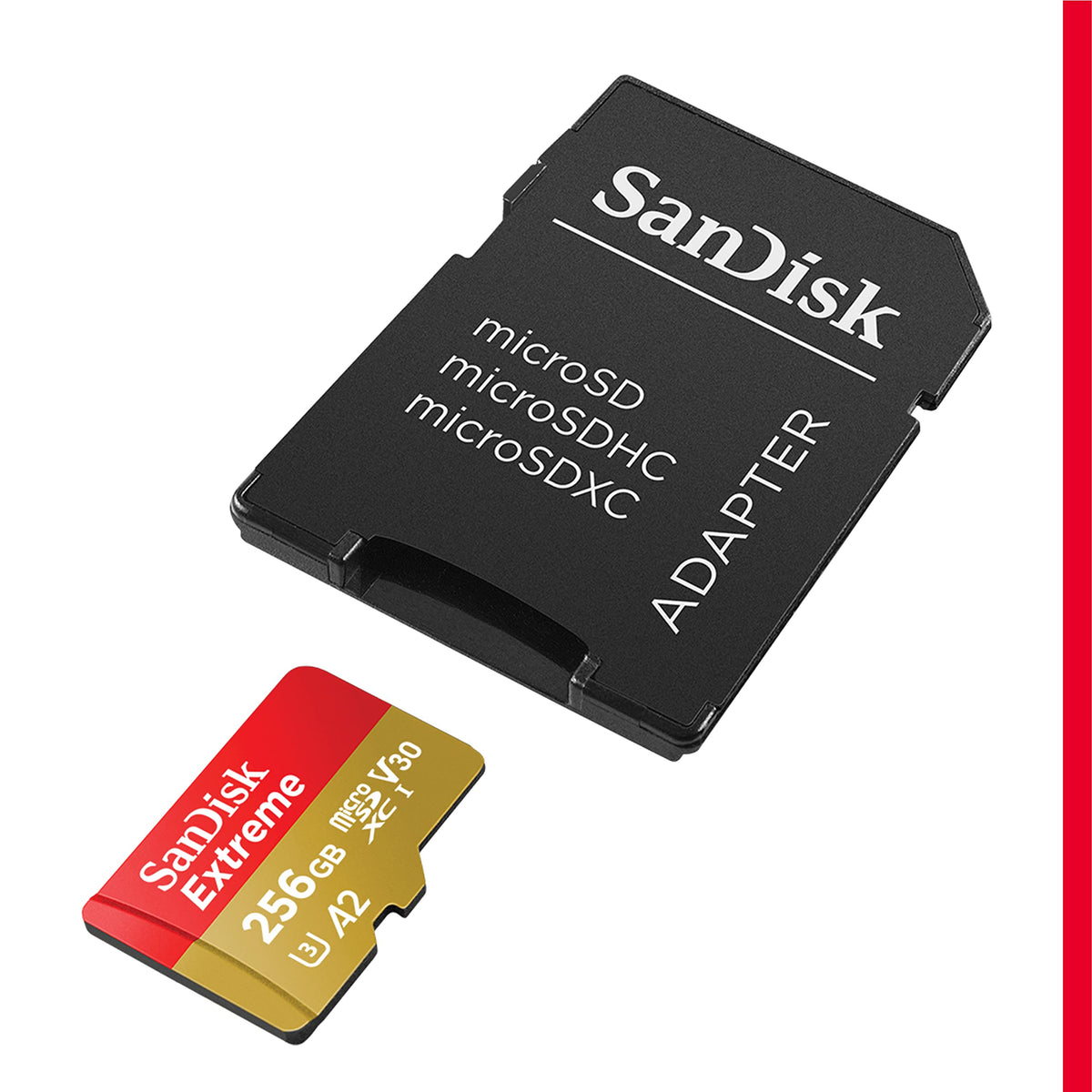 SanDisk Extreme microSDXC Card 256GB, SDSQXAV-256G-GN6MA
