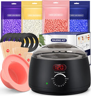 Digital Display Waxing Kit with Wax Warmer and 4 Hard Wax Beads Packs