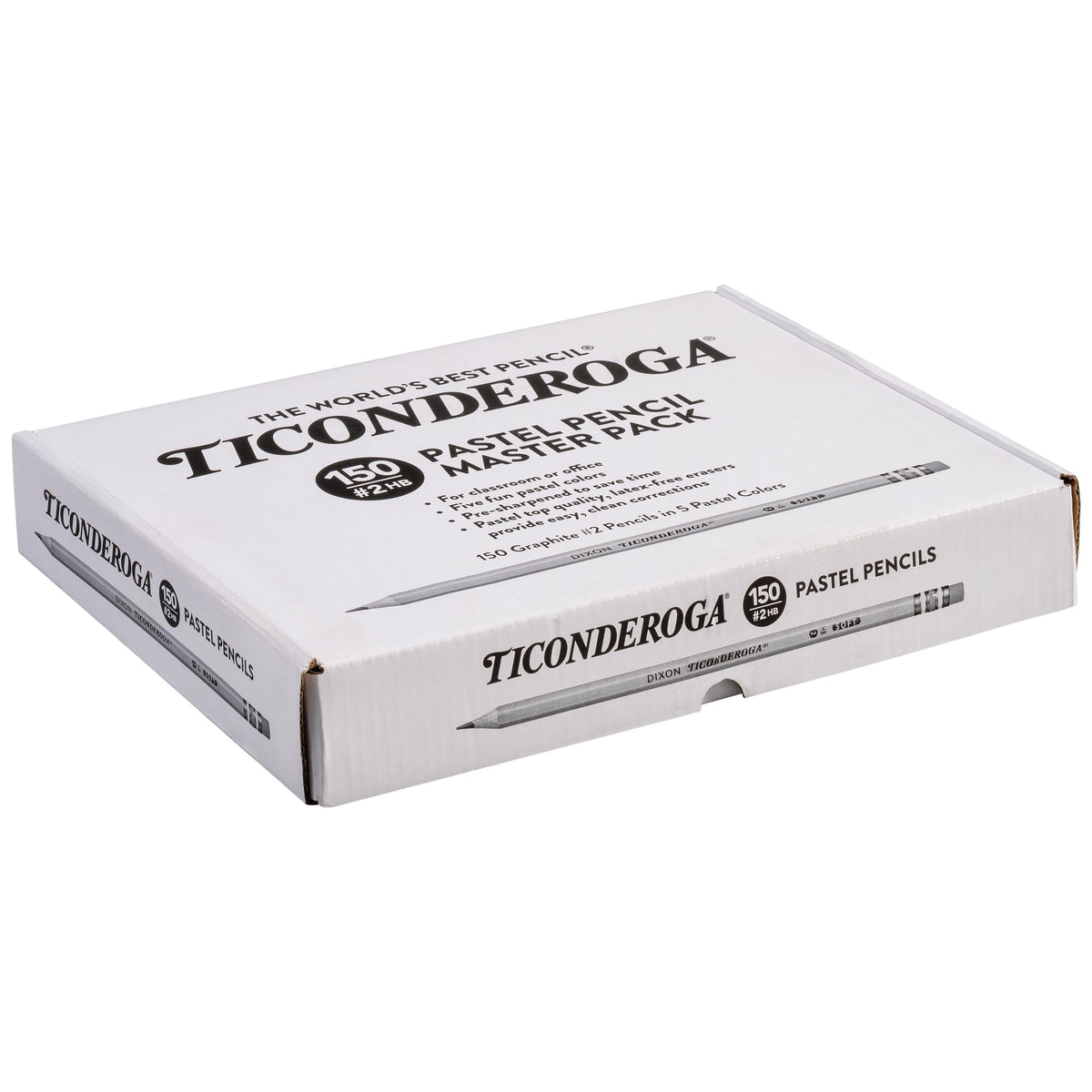 Ticonderoga #2 HB Pre-Sharpened Pencils, Pastel, 150 Count