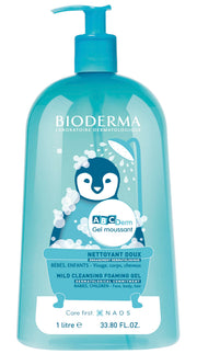 Bioderma ABCDerm Foaming Gel Cleanser for Babies & Children, 1 L