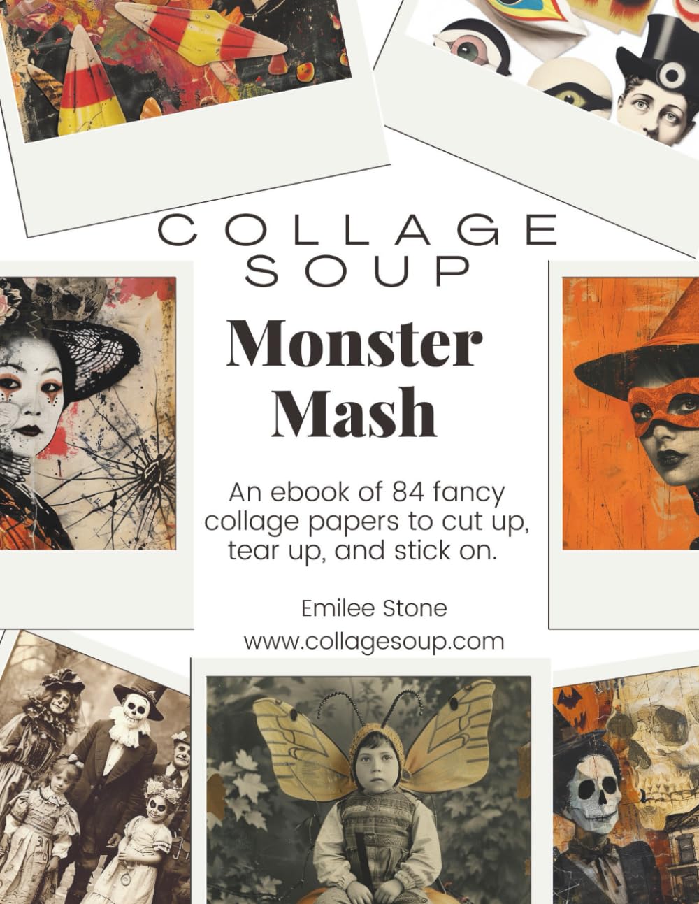 Collage Soup Monster Mash, Vintage Halloween Cut and Glue Book