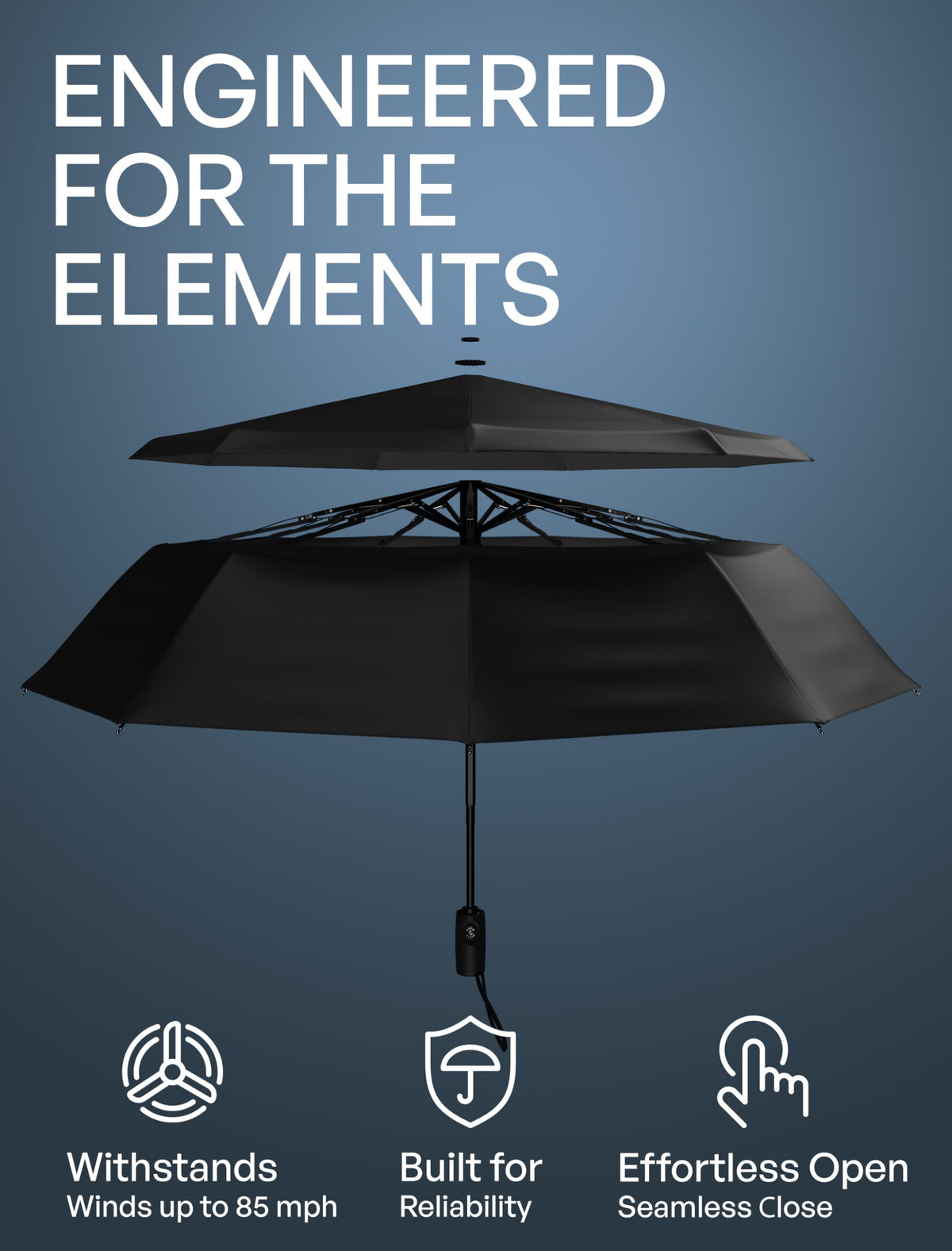 Repel Windproof Compact Travel Umbrella, Auto Folding