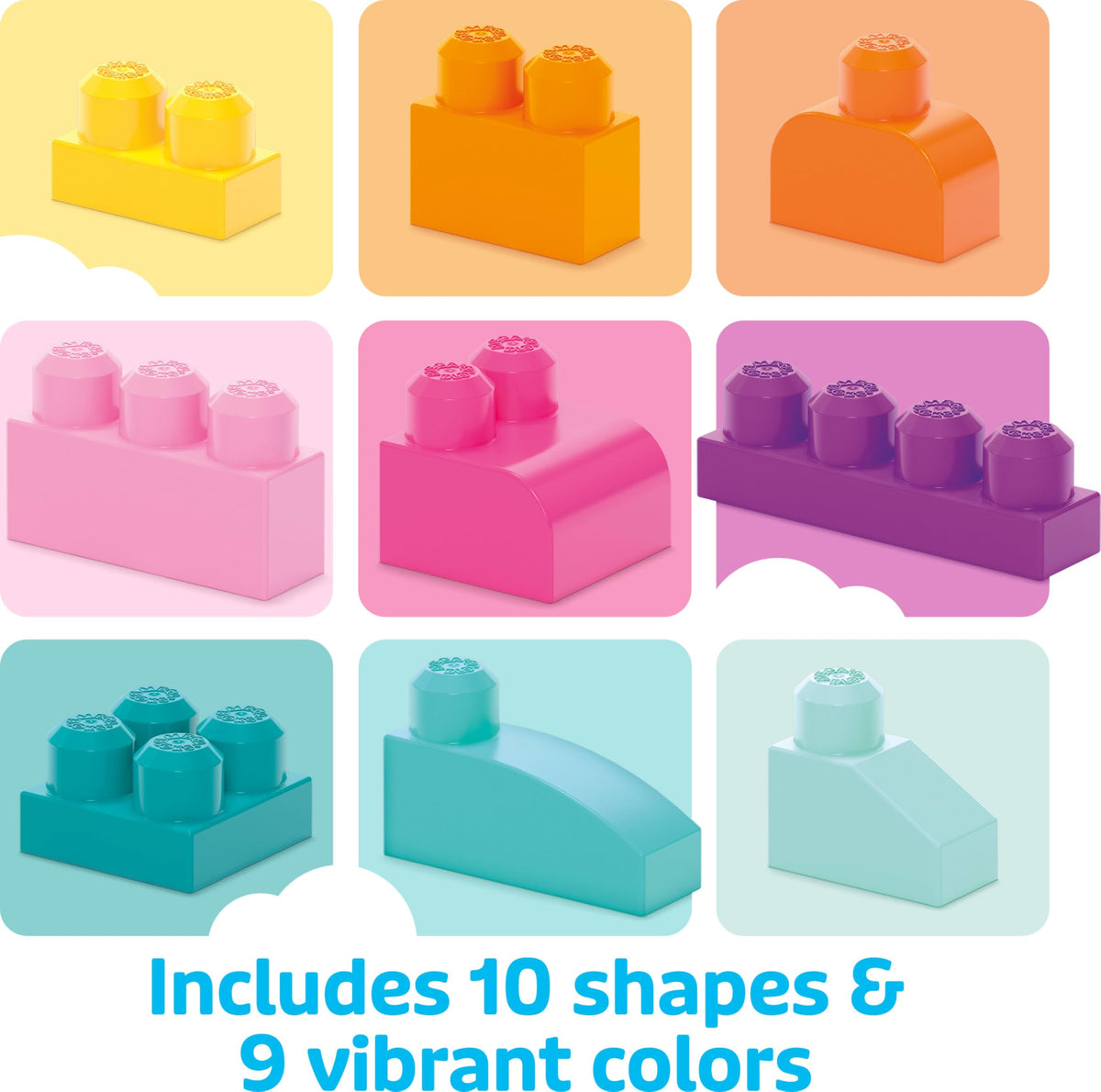 Mega Bloks First Builders Big Building Bag, 80 Pieces, Pink, Ages 1+
