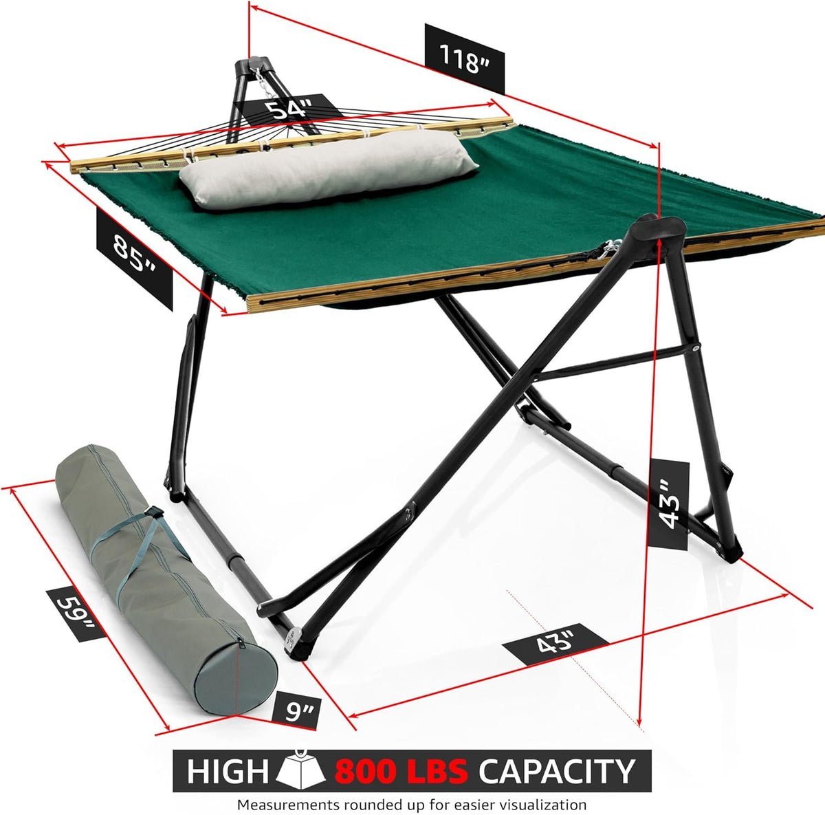 Tranquillo Unity Canvas Hammock with Stand