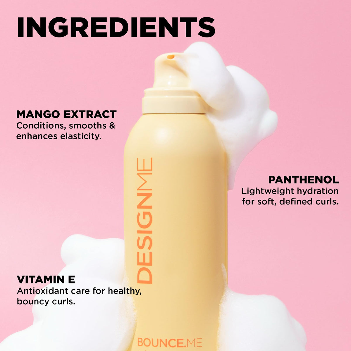 Design.Me BOUNCE.ME Curl Mousse, Lightweight Curl Defining