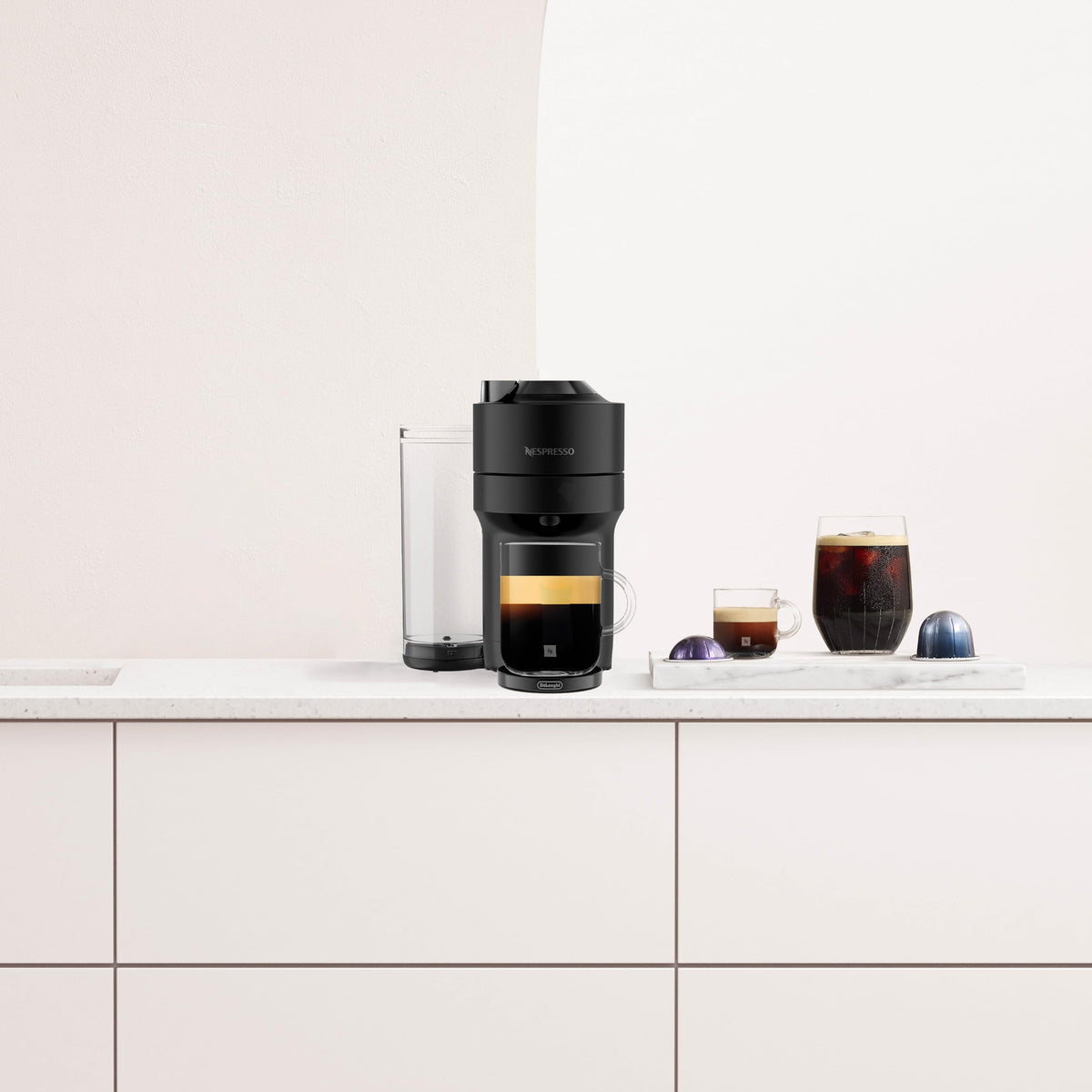 Nespresso Vertuo Pop+ Deluxe Coffee Machine by De'Longhi, Matte Black