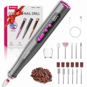 SnnyNyx Cordless Electric Nail Drill, 35000 RPM, Matte Gray