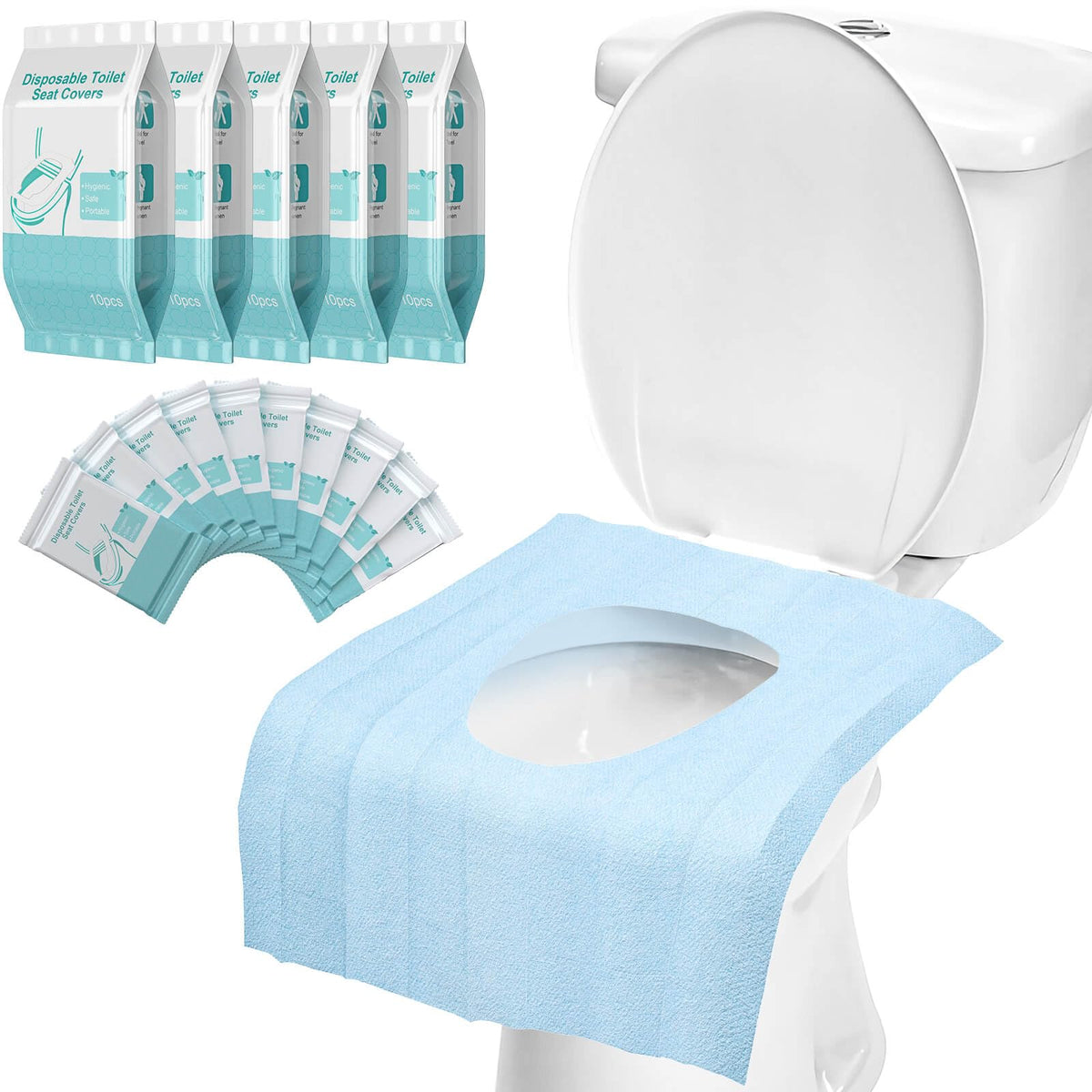 50 Pack Toilet Seat Covers Disposable