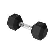 Yes4All Cast Iron Hex Dumbbell with Chrome Grip, 10 lbs