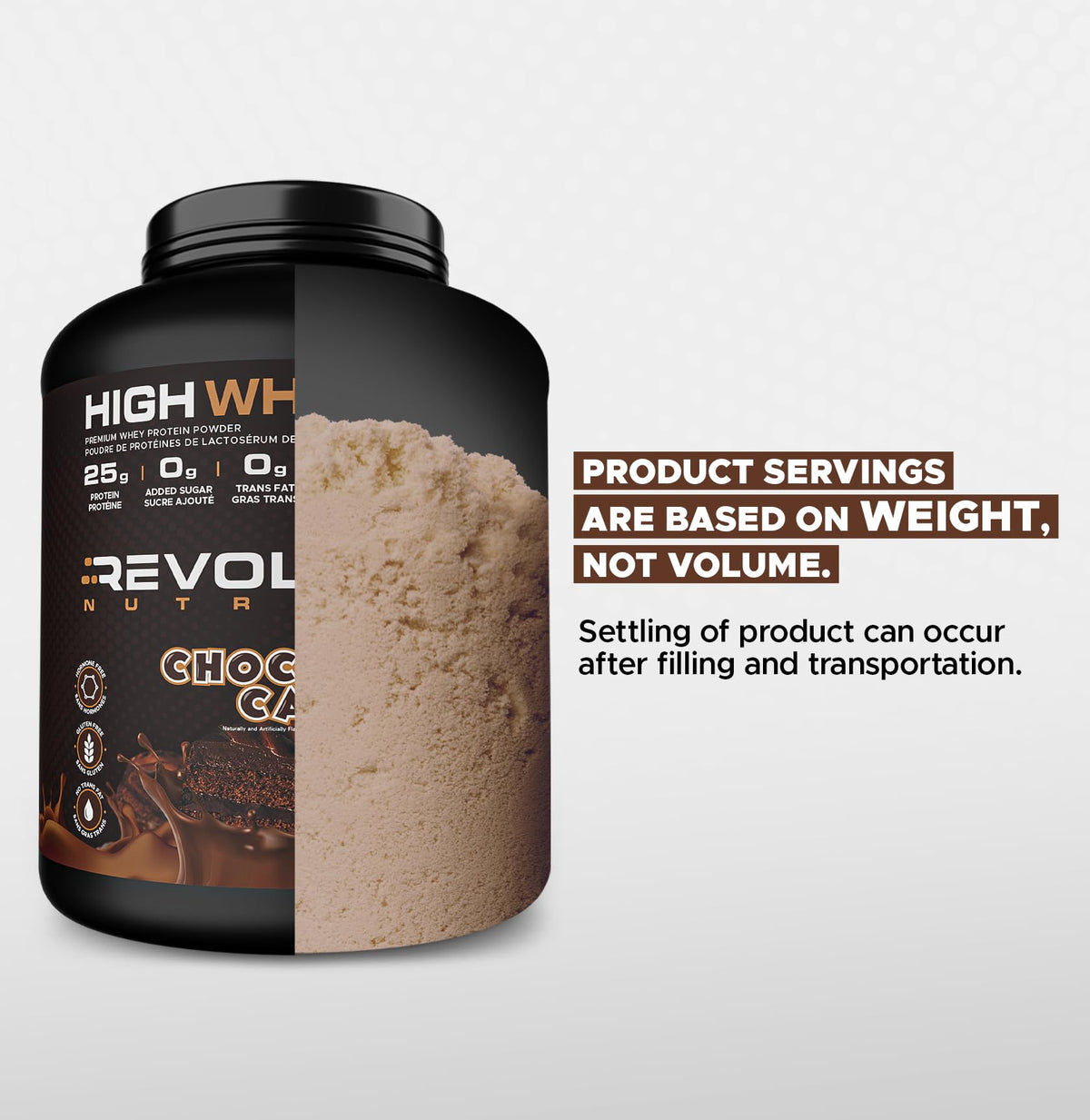 Revolution Nutrition High Whey Protein, Chocolate Cake, 2.7kg