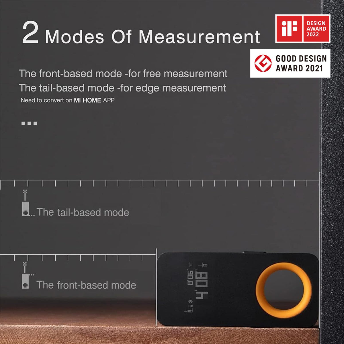 HOTO Laser Measuring Tool, 98Ft, USB-C Rechargeable, OLED Display
