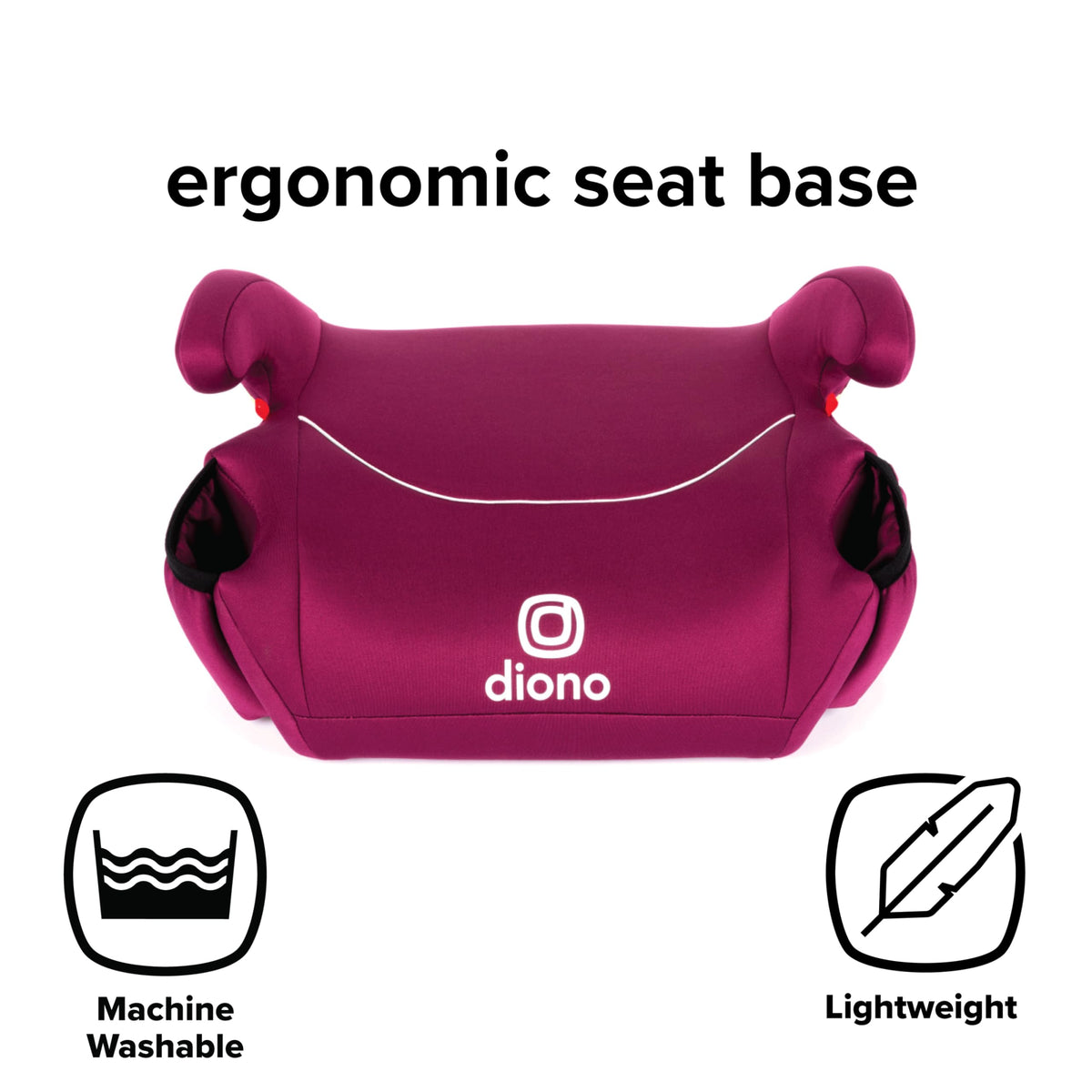 Diono Solana 2022 Backless Booster Car Seat, Pack of 2, Pink
