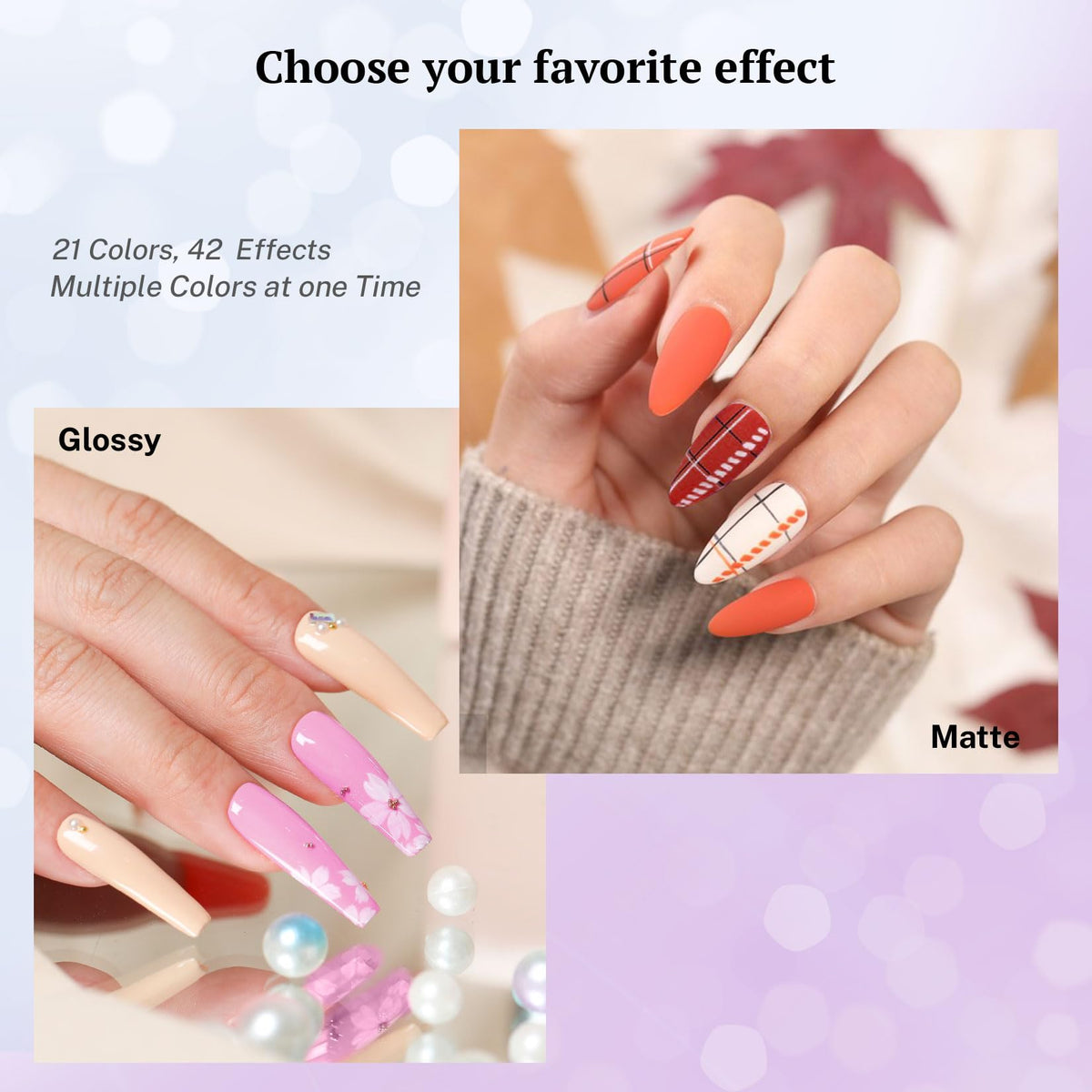 phoenixy Gel Nail Polish Kit, 21 Colors, 24 Pieces