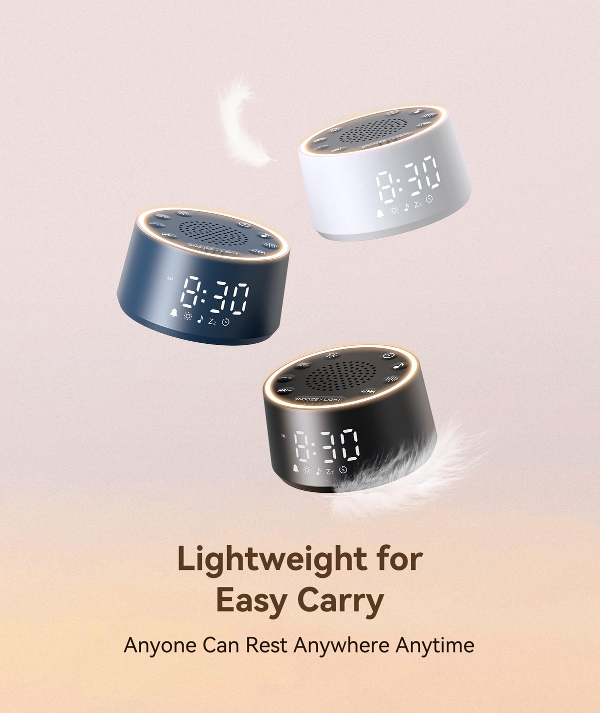 Dreamegg D1 Nova Sound Machine and Alarm Clock with 25 Sounds