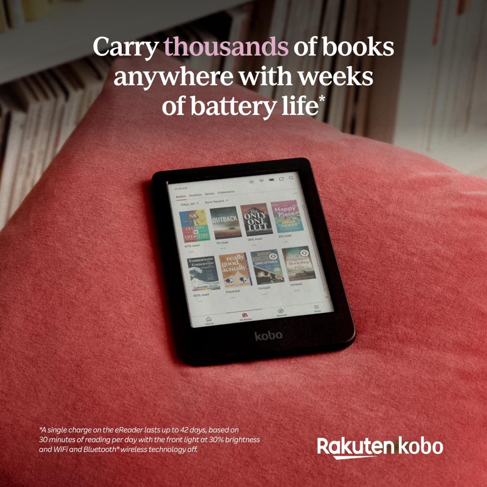 Kobo Clara Colour eReader, 6", 16 GB, Black