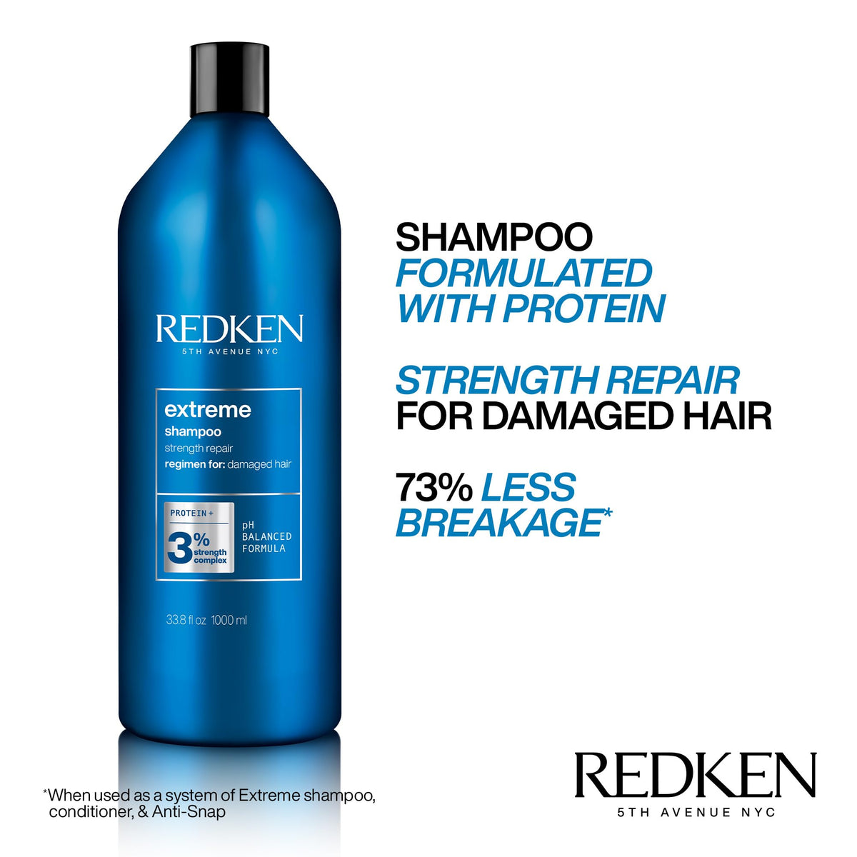 Redken Extreme Shampoo for Damaged Hair, 1000 ml