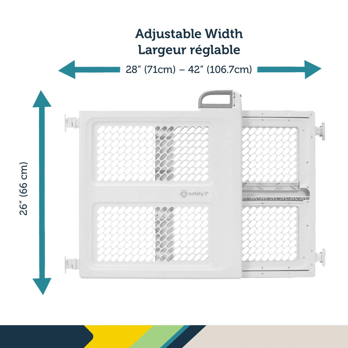 Safety 1st Lift, Lock and Swing Gate, Fits 28-42 in, White