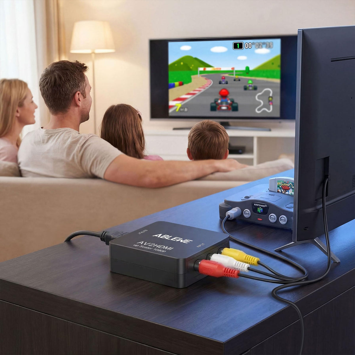ABLEWE RCA to HDMI Converter, 1080p, Black