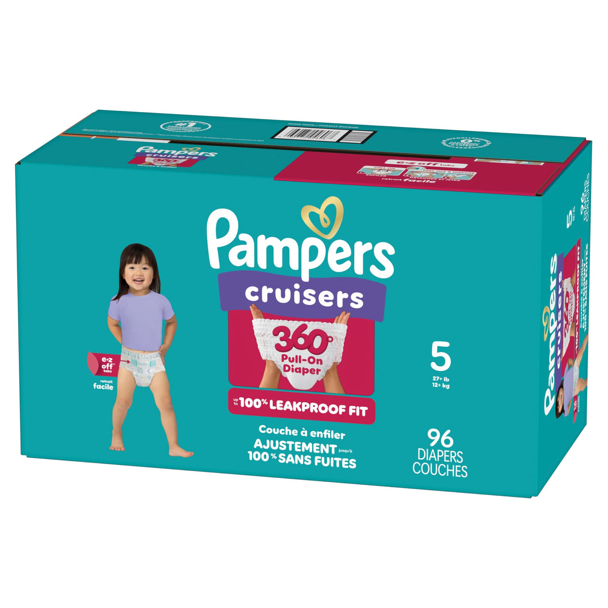 Pampers Cruisers 360 Pull-On Diapers, Size 5, 96 Count