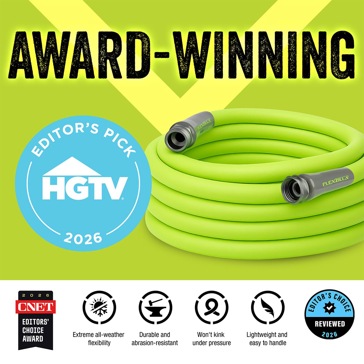 Legacy Flexzilla 5/8" x 75' Hybrid Garden Hose with 3/4" GHT Ends