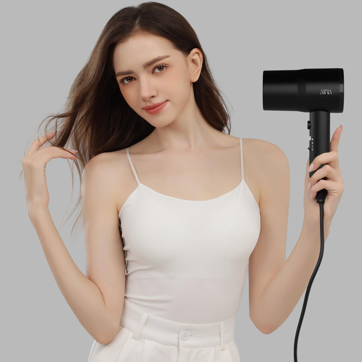 AINA Diffuser Hair Dryer, 1600 W, Vader Black