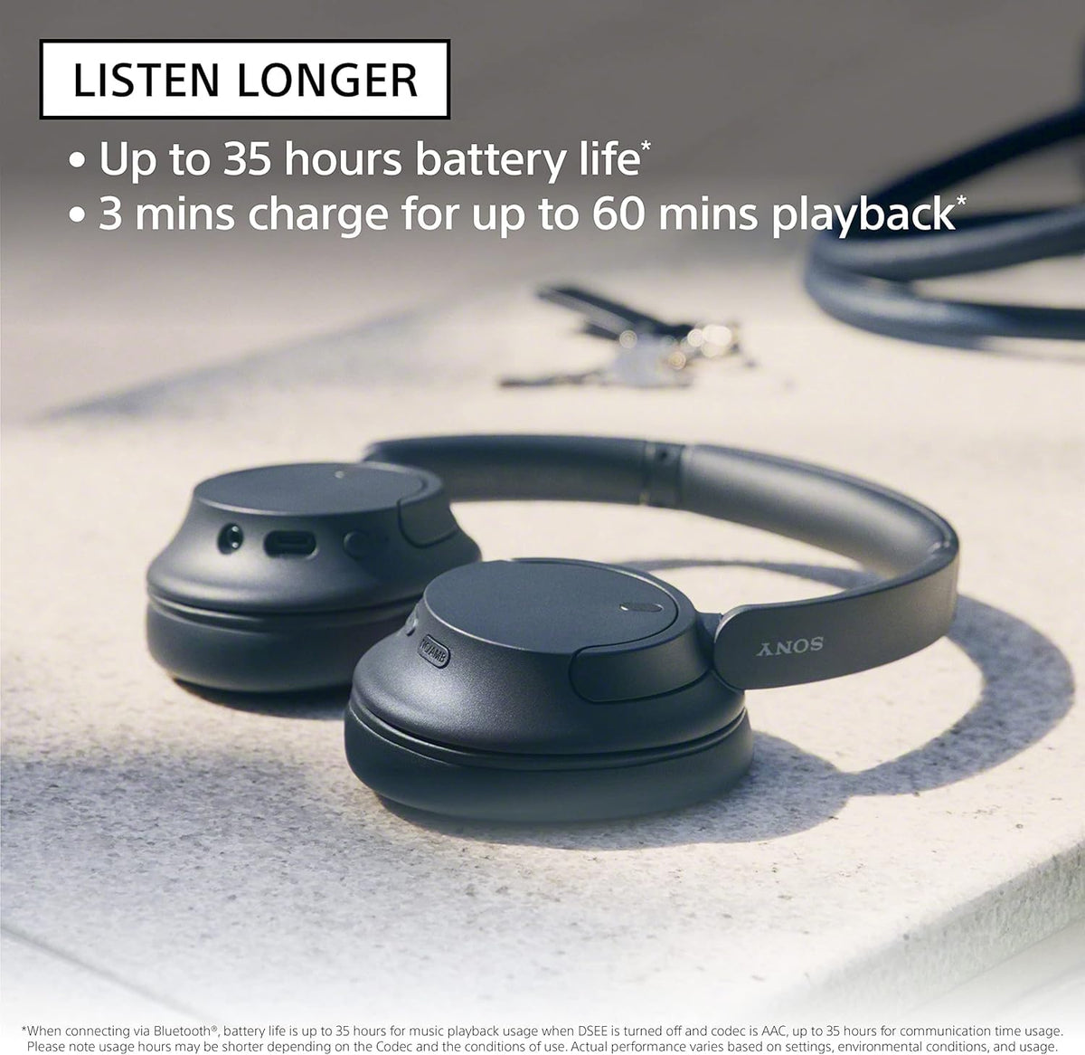 Sony WH-CH720N Noise Cancelling Wireless Headphones, Blue