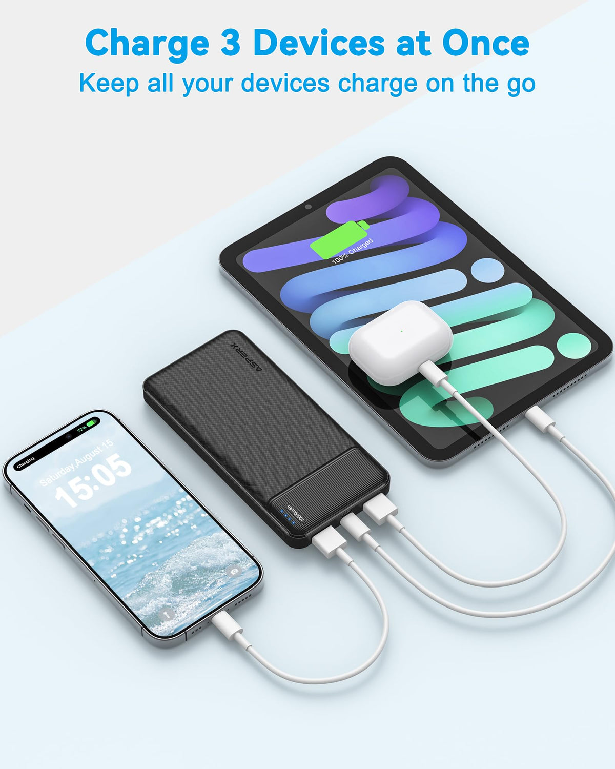 AsperX Power Bank, 10000mAh, 2-Pack