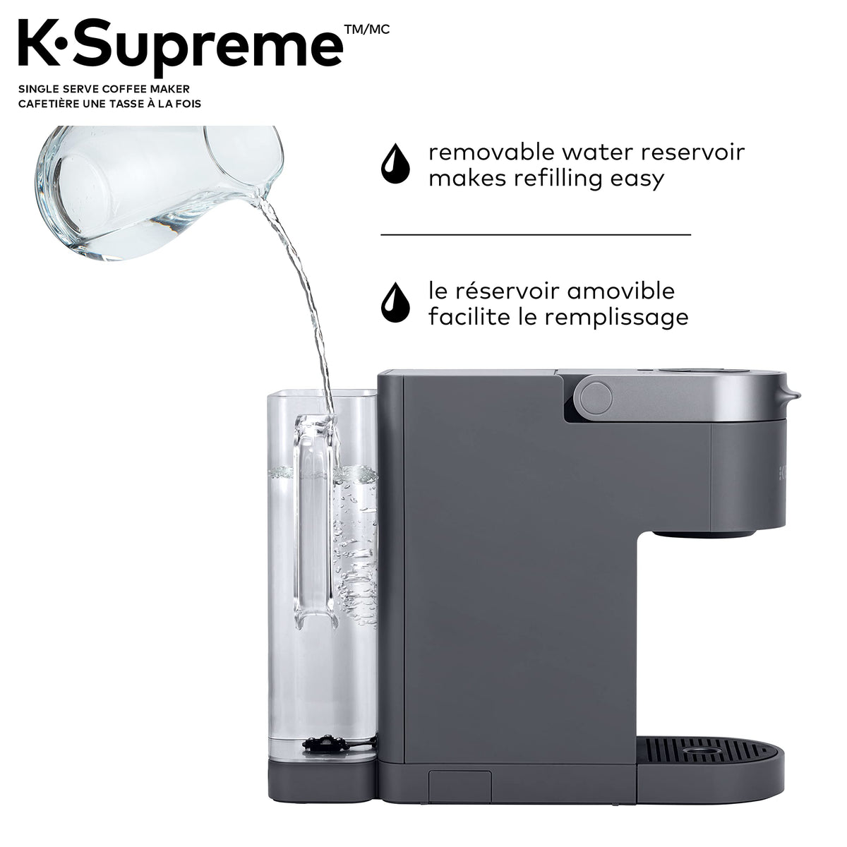 Keurig K-Supreme Single Serve Coffee Maker, Grey